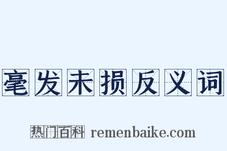 毫发未损反义词是什么意思的图片